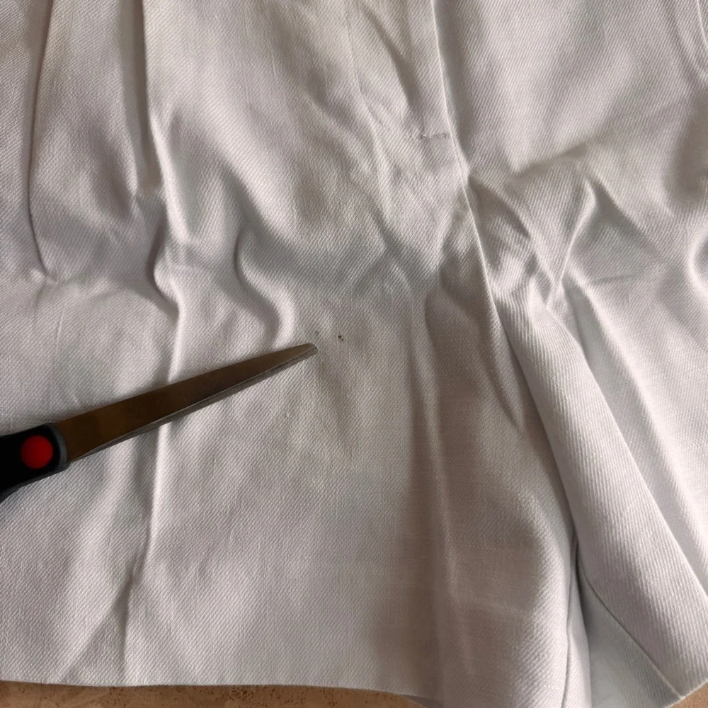 J Crew White Lucia Short in Stretch Linen Blend Womens Size 12